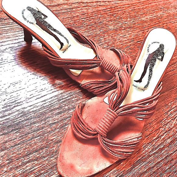 Rare, Vintage Leather and Swede Brown “Belle” by Sigerson Morrison 2.3’’ Heels - Picture 6 of 7